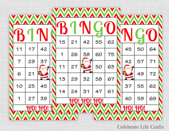 Holiday Bingo Cards Printable